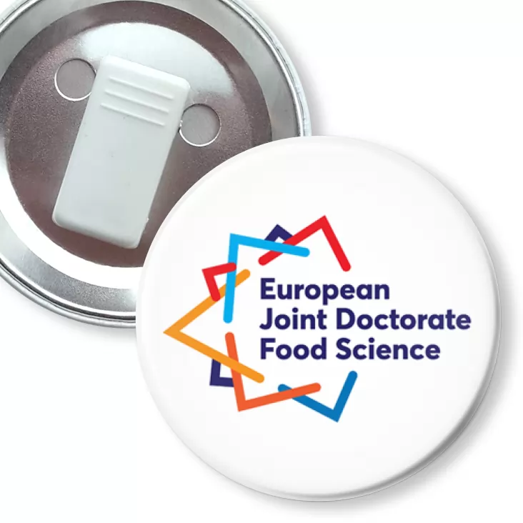 przypinka z żabką European Joint Doctorate Food Science