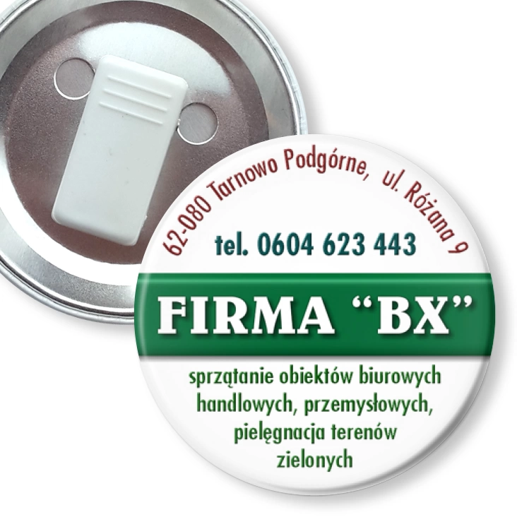 przypinka z żabką Firma BX