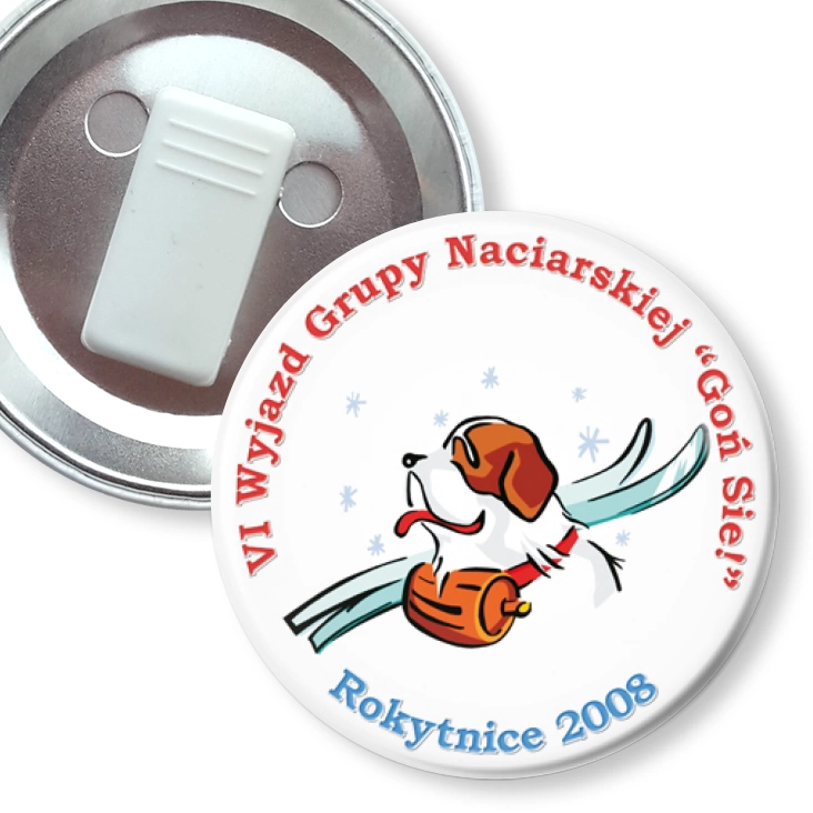 przypinka z żabką Goń sie Rokytnice 2008