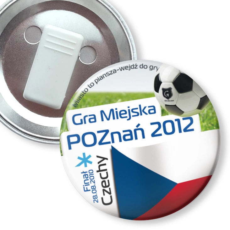 przypinka z żabką Gra Miejska - Poznań 2012 - Czechy