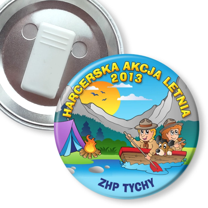 przypinka z żabką Harcerska Akcja Letnia 2013