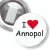 Przypinka z żabką I love Annopol