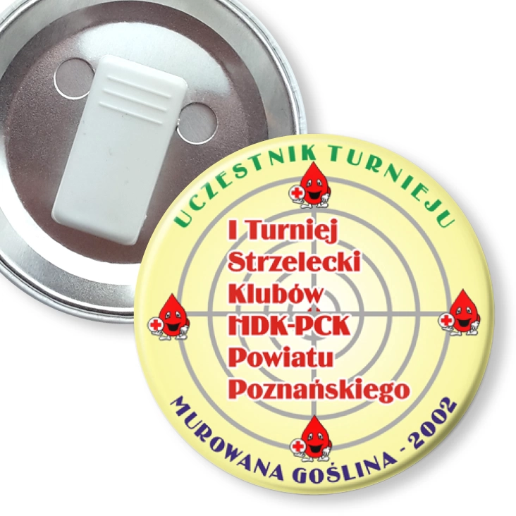 przypinka z żabką I Turniej Strzelecki Klubów HKD-PCK Powiatu Poznańskiego