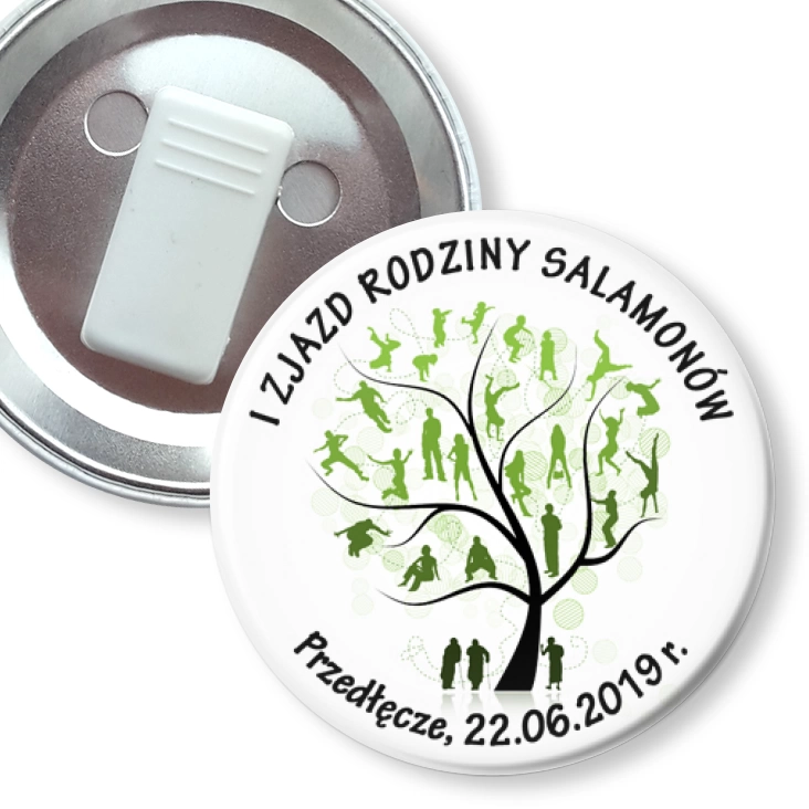 przypinka z żabką I Zjazd Rodziny Salomonów