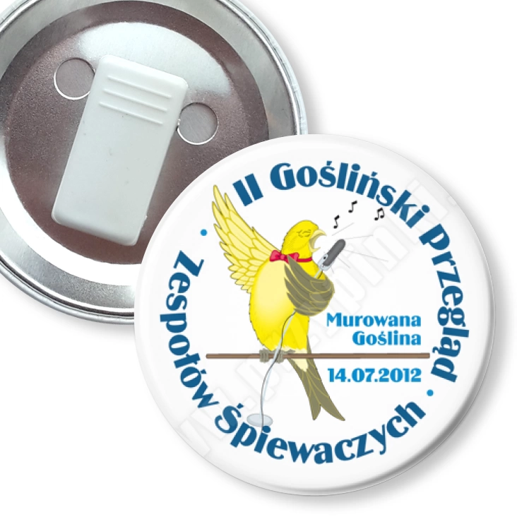 przypinka z żabką II Gośliński Przegląd Zespołów Śpiewaczych