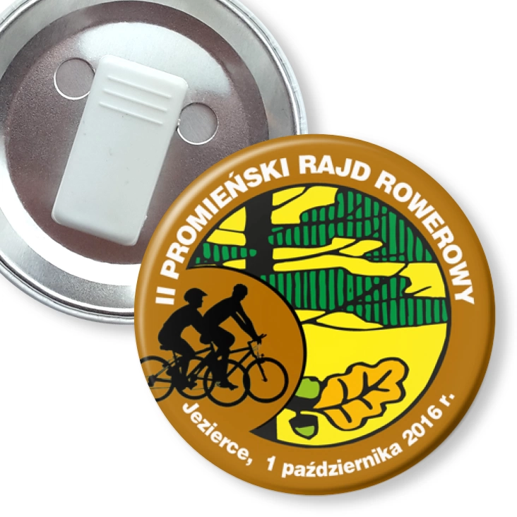 przypinka z żabką II Promieński Rajd Rowerowy