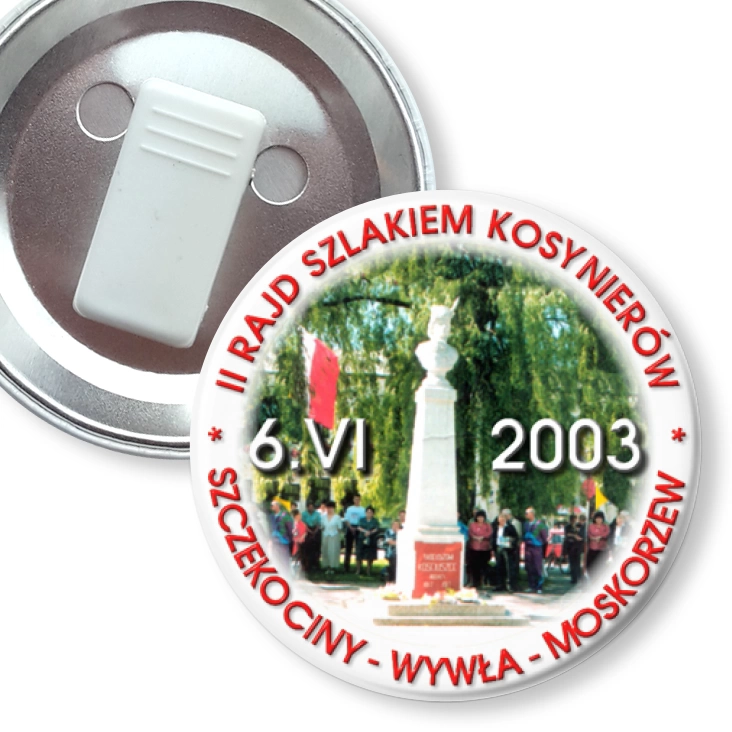przypinka z żabką II Rajd Szlakiem Kosynierów