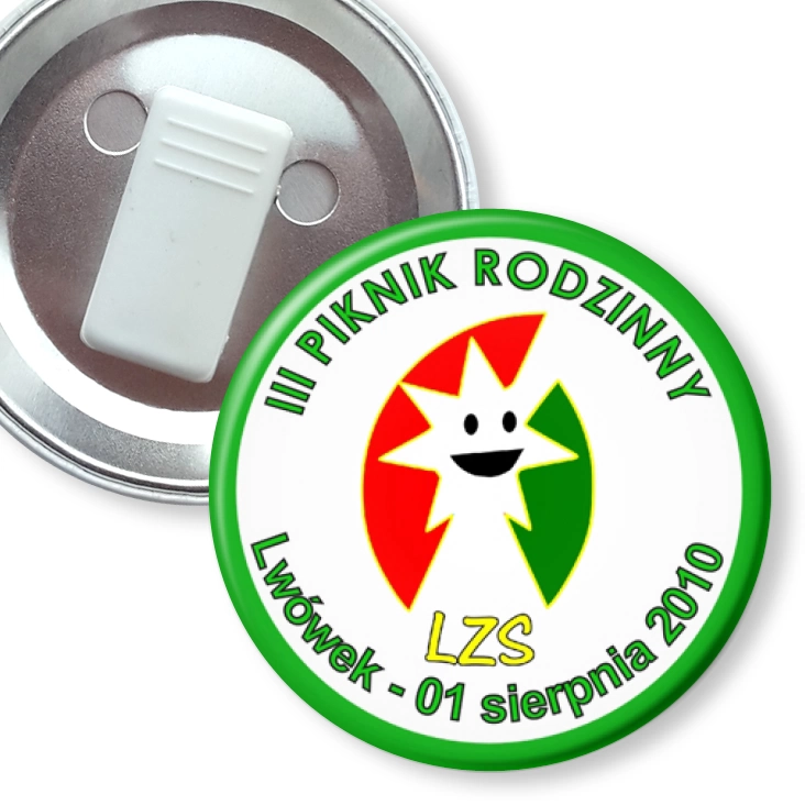 przypinka z żabką III Piknik Rodzinny - Lwówek 2010