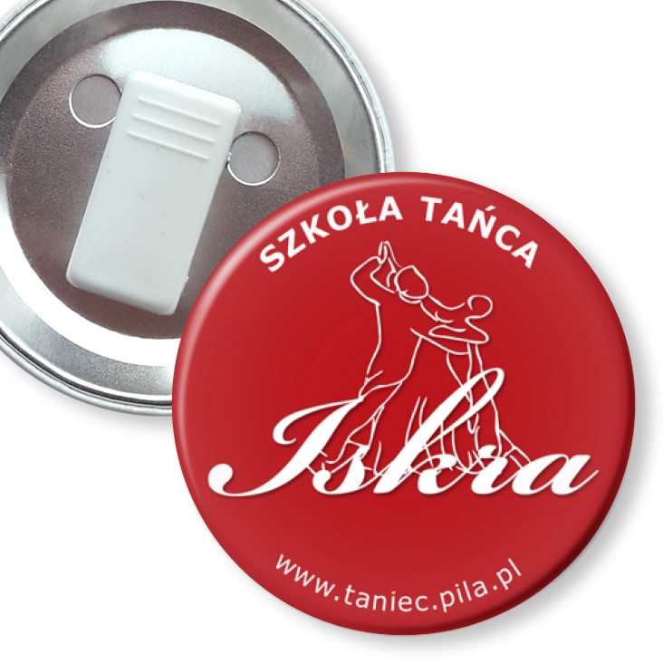 przypinka z żabką Iskra