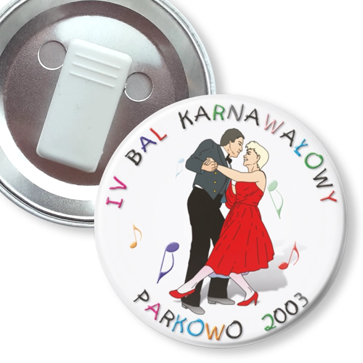 przypinka z żabką IV Bal Karnawałowy w Parkowie