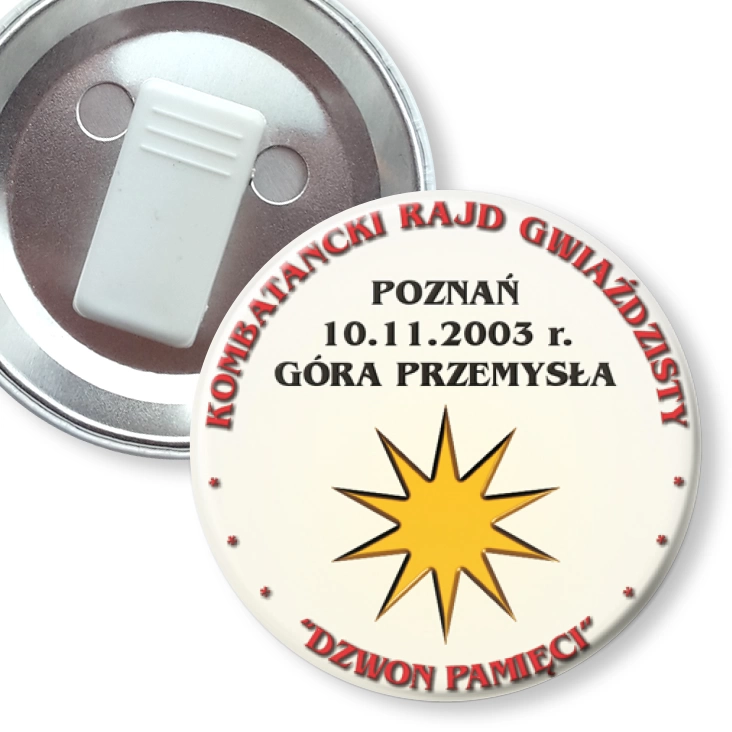 przypinka z żabką Kombatancki Rajd Gwiaździsty