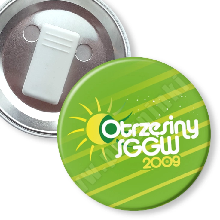 przypinka z żabką Otrzęsiny SGGW 2009