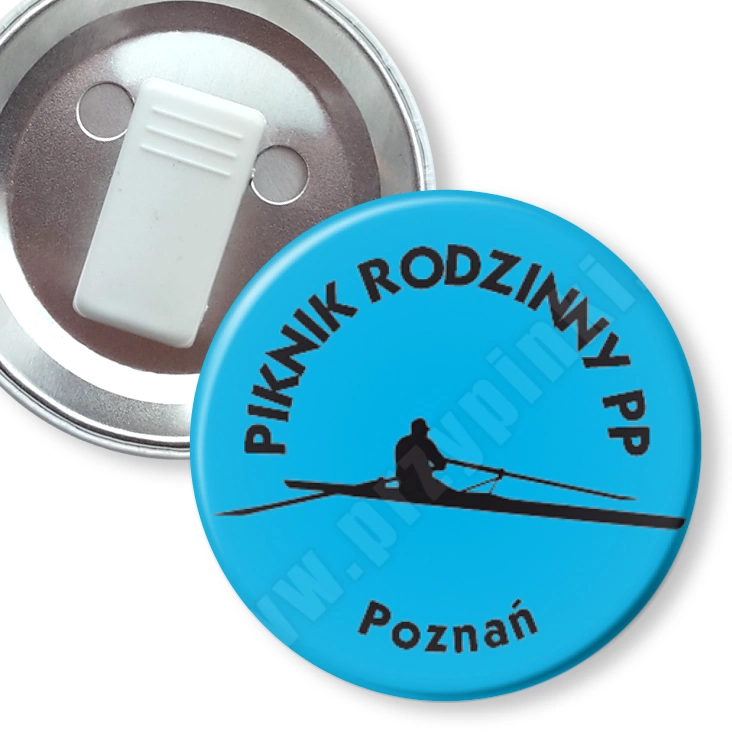 przypinka z żabką Piknik Rodzinny PP