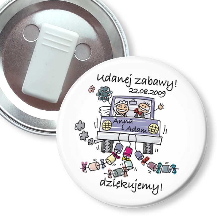 przypinka z żabką Podziękowania