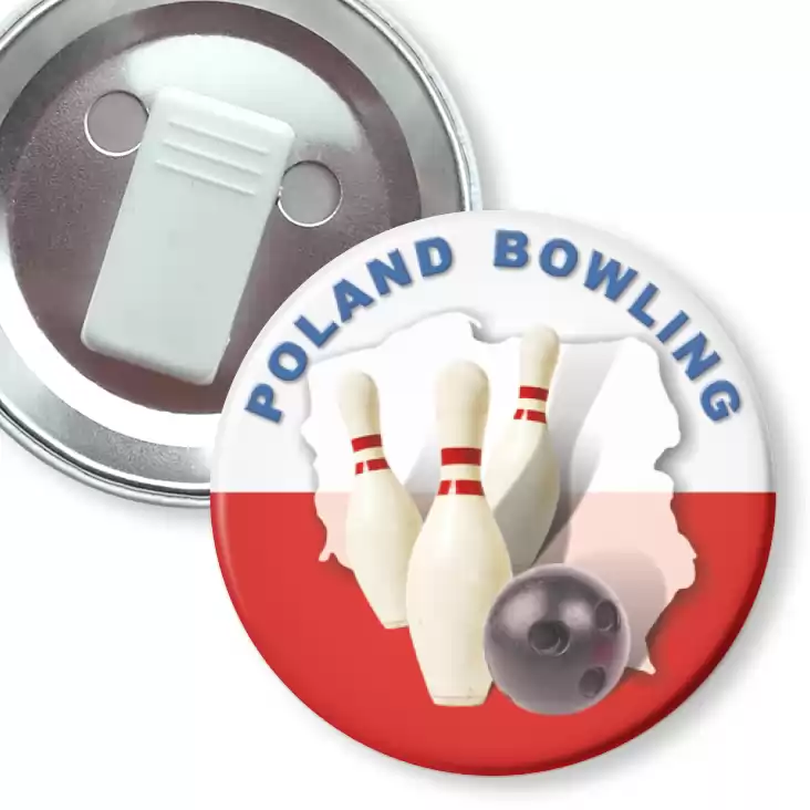 przypinka z żabką Poland Bowling