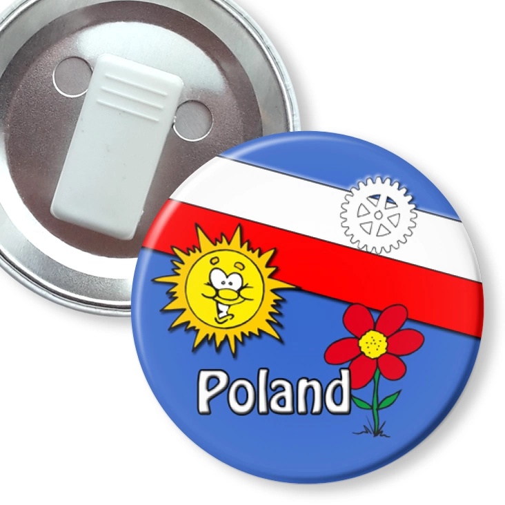 przypinka z żabką Poland