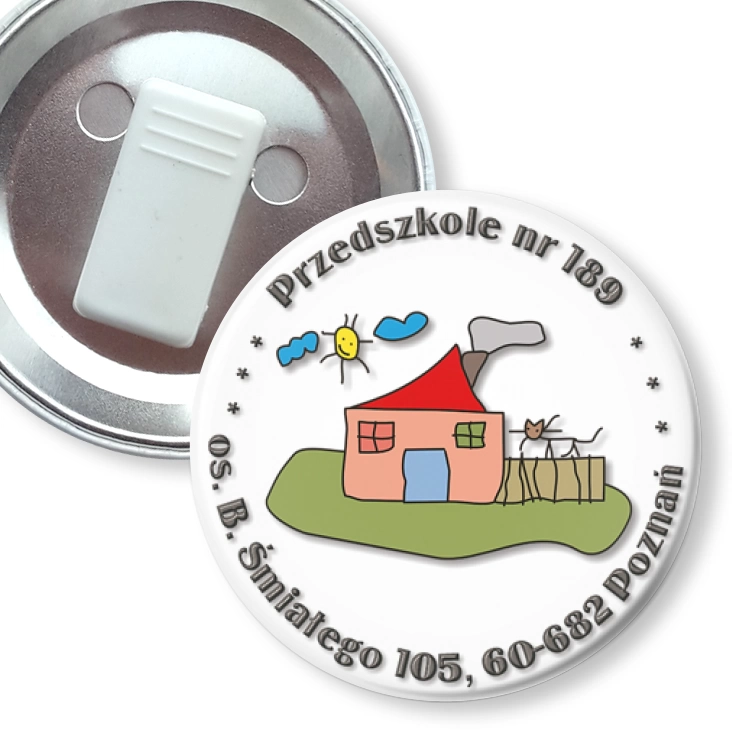 przypinka z żabką Przedszkole nr 189