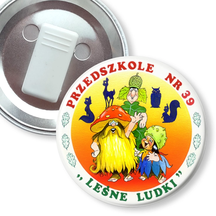 przypinka z żabką Przedszkole nr 39
