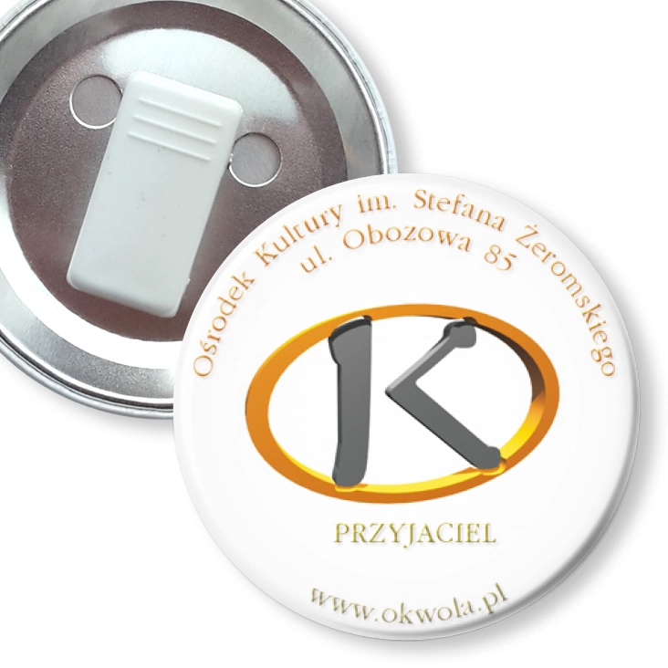 przypinka z żabką Przyjaciel