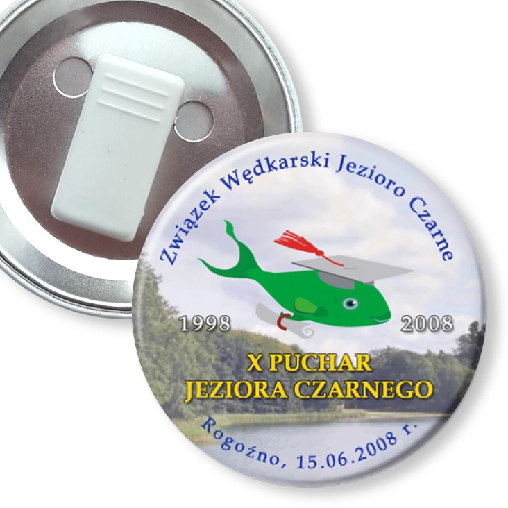 przypinka z żabką Puchar Jeziora Czarnego