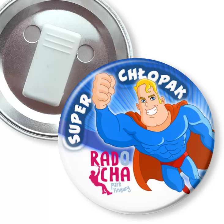 przypinka z żabką Radocha - Super Chłopak