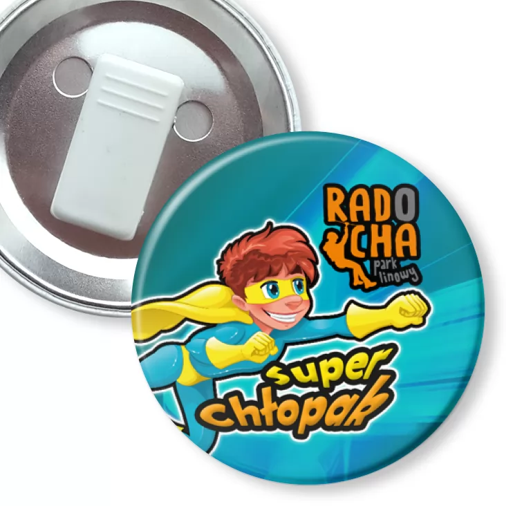 przypinka z żabką Radocha - Super Chłopak