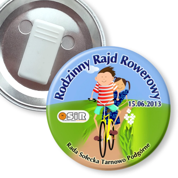 przypinka z żabką Rodzinny Rajd Rowerowy 2013