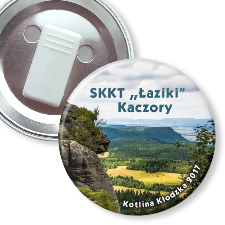 przypinka z żabką SKKT Łaziki Kaczory