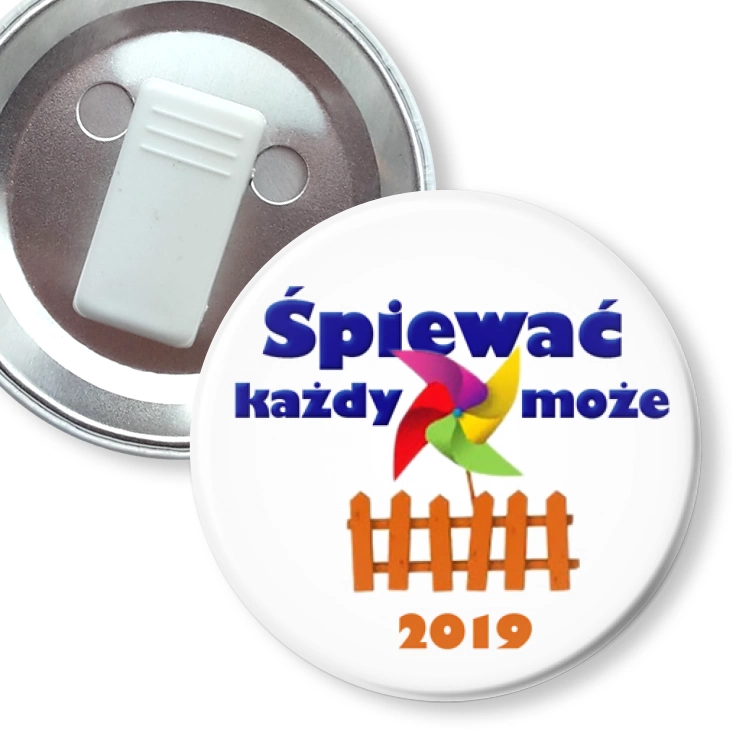 przypinka z żabką Śpiewać każdy może