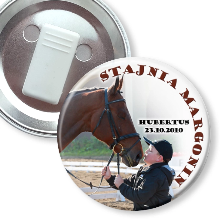 przypinka z żabką Stajnia Margonin - Hubertus 2010