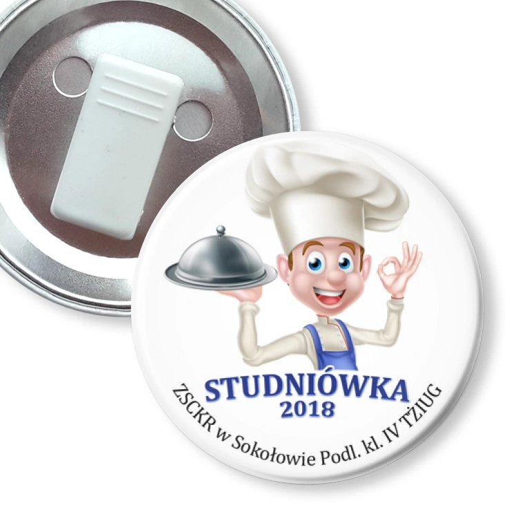 przypinka z żabką Studniówka 2018