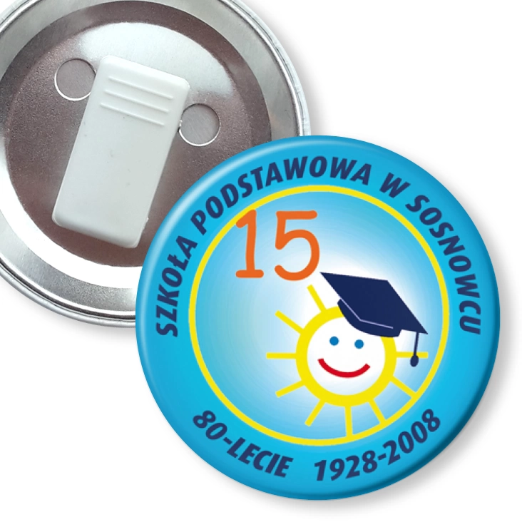 przypinka z żabką Szkoła Podstawowa w Sosnowcu