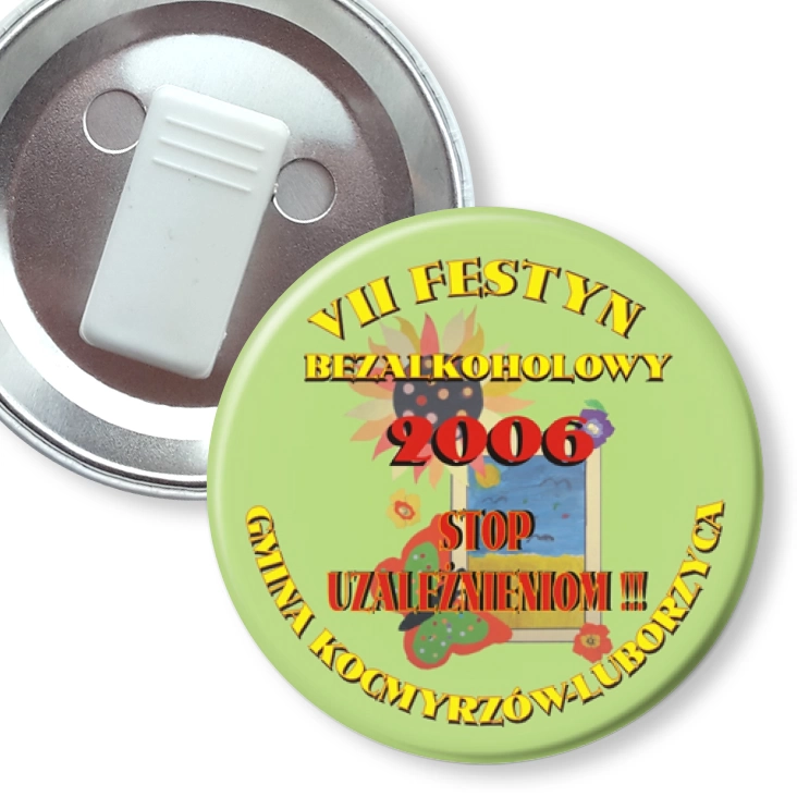 przypinka z żabką VII Festyn Bezalkoholowy 2006