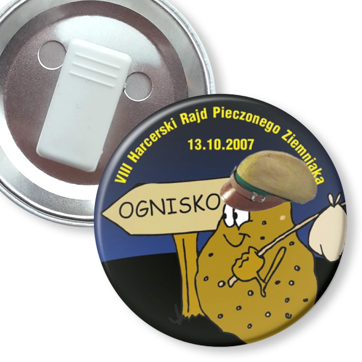 przypinka z żabką VIII Harcerski Rajd Pieczonego Ziemniaka