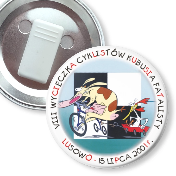 przypinka z żabką VIII Wycieczka Cyklistów Kubusia Fatalisty