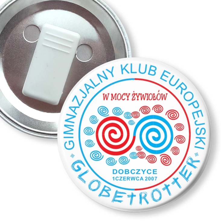 przypinka z żabką W mocy żywiołów - Dobczyce 2007