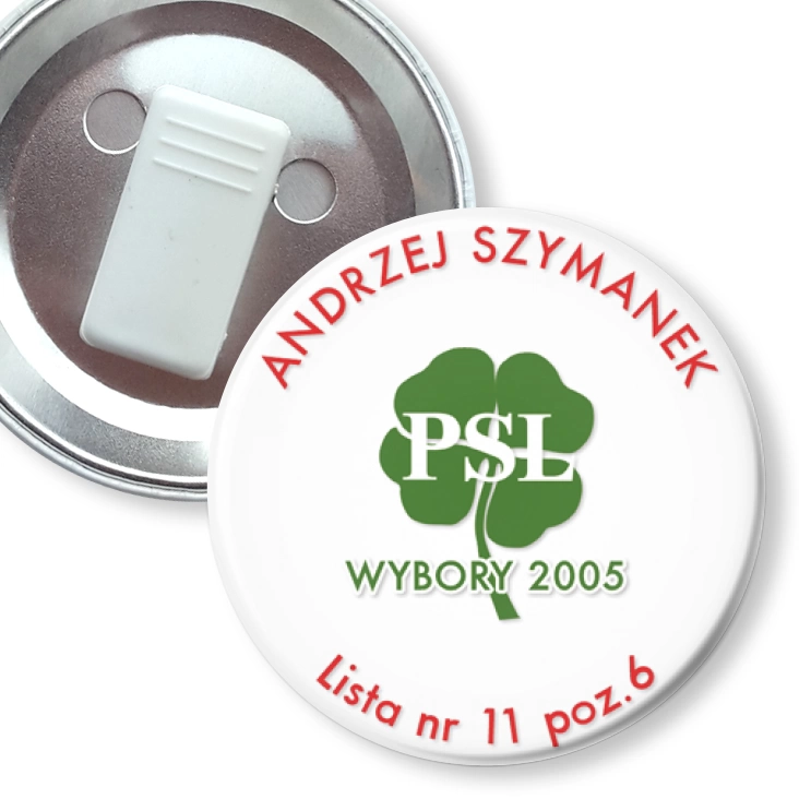 przypinka z żabką Wybory 2005
