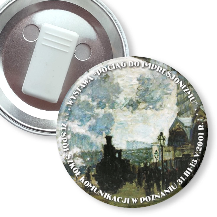 przypinka z żabką Wystawa Pociąg do impresjonizmu