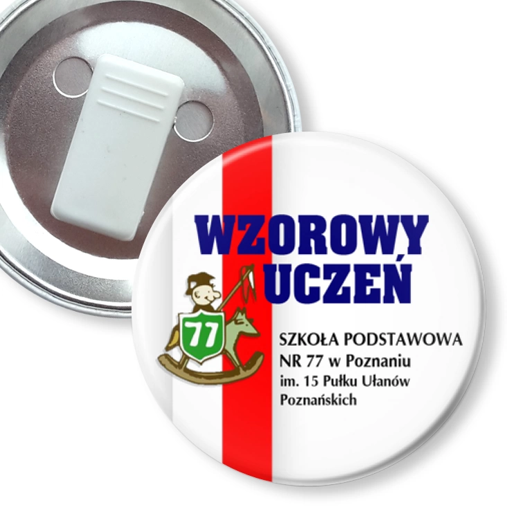 przypinka z żabką Wzorowy Uczeń