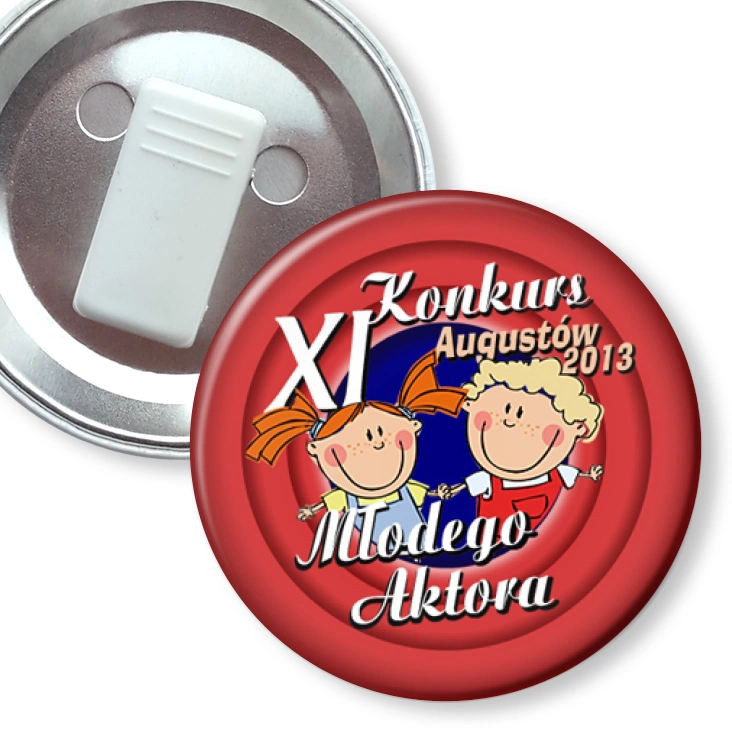 przypinka z żabką XI Konkurs Młodego Aktora