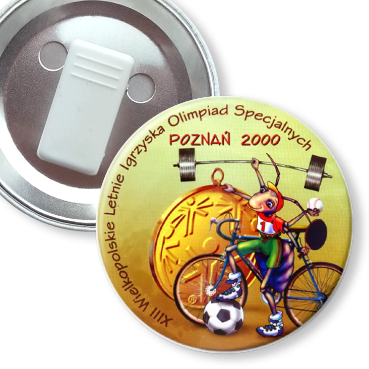 przypinka z żabką XIII Wielkopolskie Igrzyska Olimpiad Specjalnych