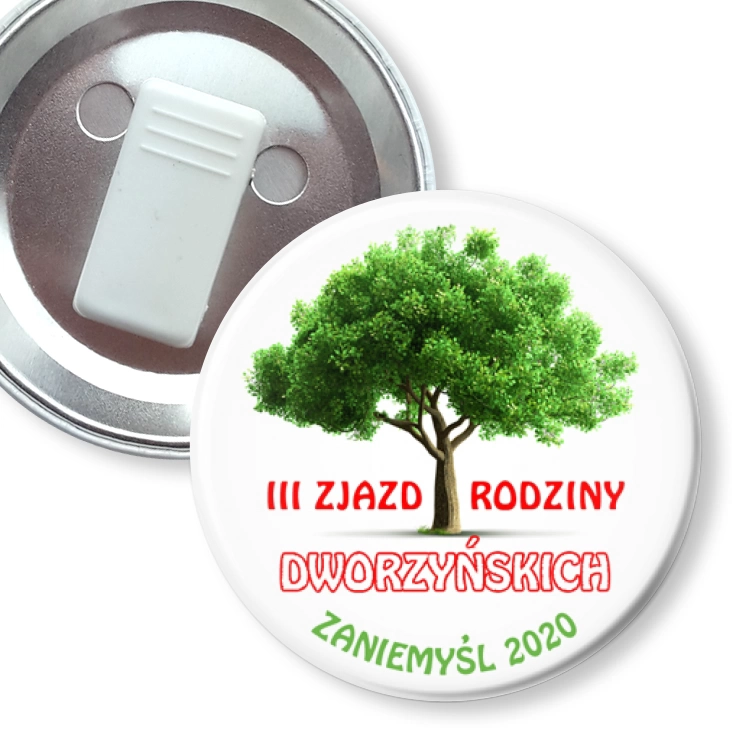 przypinka z żabką Zjazd rodzinny