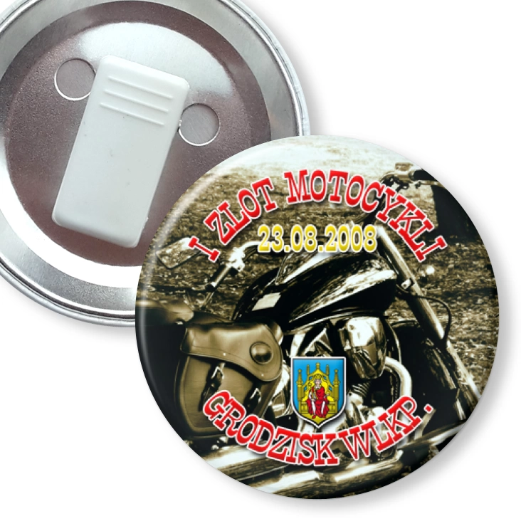 przypinka z żabką Zlot Motocykli Grodzisk Wlkp.