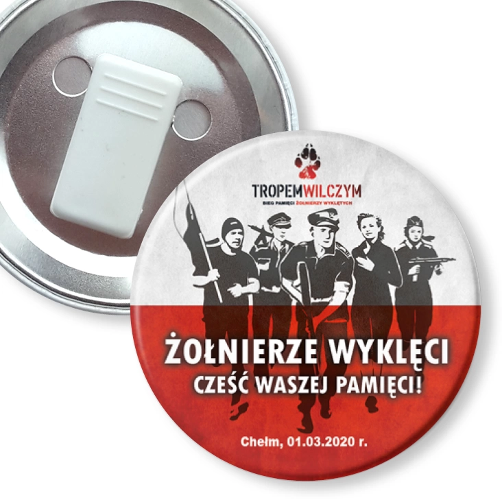 przypinka z żabką Żołnierze wyklęci, Chełm