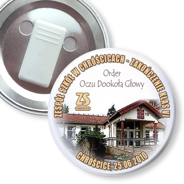 przypinka z żabką ZS w Chróścicach - zakończenie roku 2010