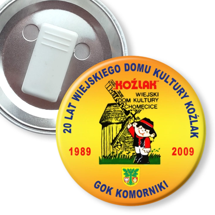 przypinka z żabką 20 lat WDK Koźlak