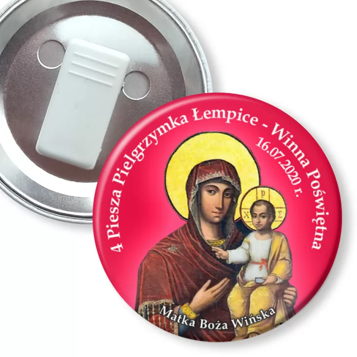 przypinka z żabką 4 Piesza Pielgrzymka Łempice