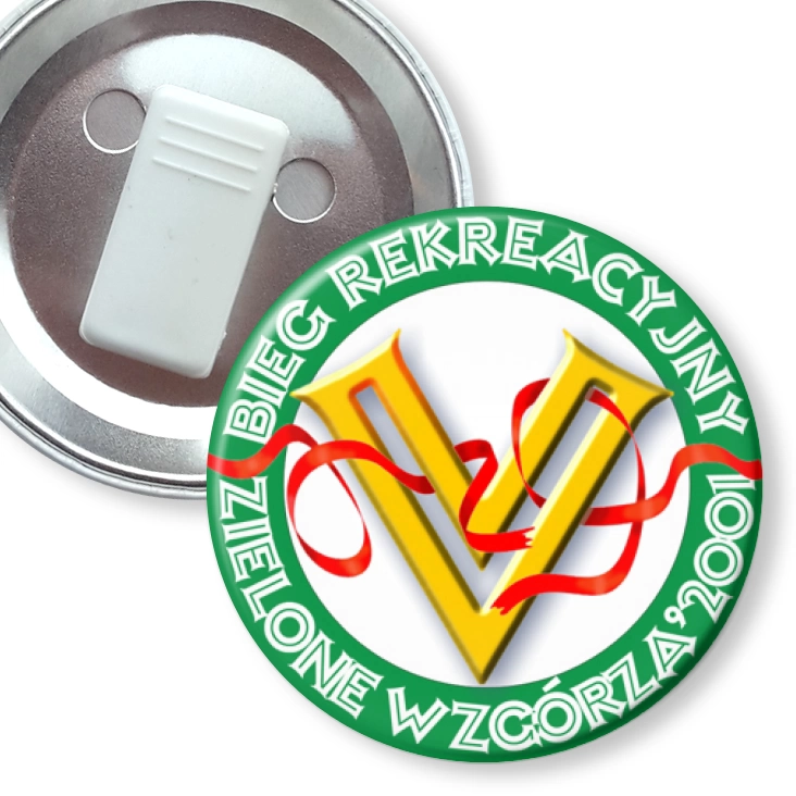 przypinka z żabką Bieg rekreacyjny Zielone Wzgórza 2001