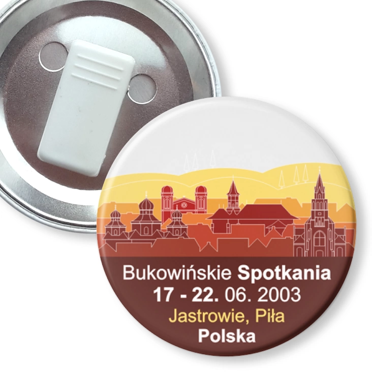 przypinka z żabką Bukowińskie Spotkania