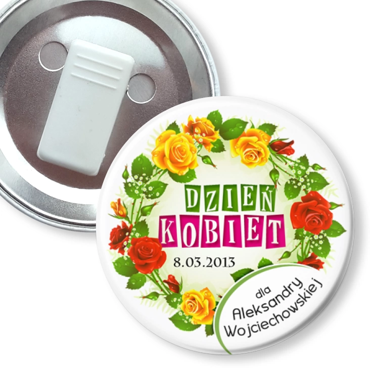 przypinka z żabką Dzień Kobiet